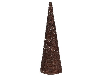 dekorace PYRAMIDA 40cm, kov., 20LED, HN 35 22489