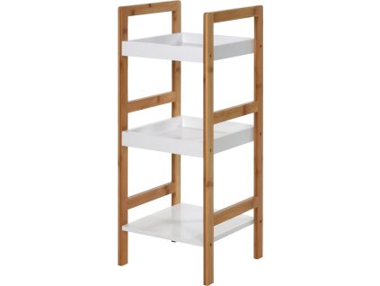 regál 30x30x72cm, 3 police, MDF BÍ/bambus 35 22669