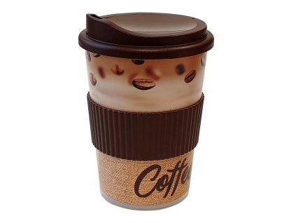 kelímek s pítkem 0,4l, s manžetou, PH COFFEE