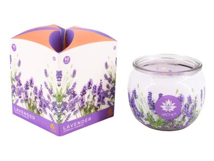 svíčka vonná sklo LEVANDULE 90g (hoří 22hod)
