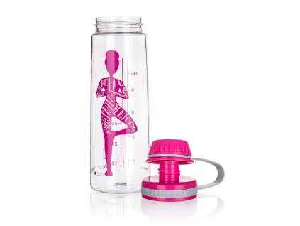 láhev na pití 750ml YOGA New tritan RŮŽ