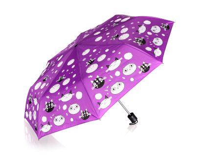 deštník 52cm skládací mění barvy FI kočičky 35 23119