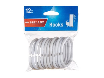 háček pro koupelnový závěs 5,7x4cm PH BÍ (12ks) 35 23157