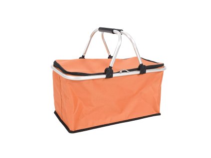 košík nákupní skládací 46x27x23cm Al+polyester OR