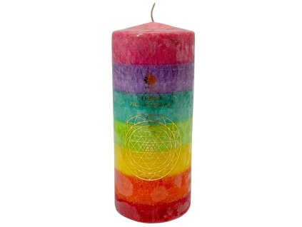 svíčka sloupová 460g (hoří 60hod) 7 barev bez aroma