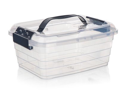 box úložný VILARD  5l,29x22x13cm,víko,klip,madlo,PH TRA/KOUŘ