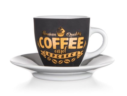 šálek + podšálek  90ml COFFEE&CUPCAKES keramický