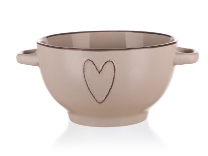 miska 14cm HEART keramická BÉŽ