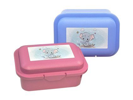 box svačinový 11x7,8x6,2cm SLŮNĚ s klick.uz. PH mix barev