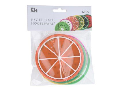 podtácek kulatý pr.9cm silikon mix motivů (6ks)