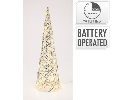 dekorace PYRAMIDA 40cm LED STŘ s časovačem 35 23772