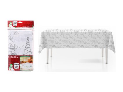 ubrus vánoční k vybarvení 240x135cm polyester 35 23824