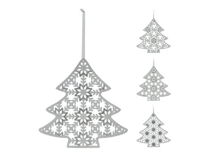 dekorace STROM 30cm závěsná dřev.BÍ mix 35 23828