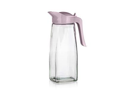 džbán skleněný DARA 1500ml ČER, PH víčko BÍ/ČER