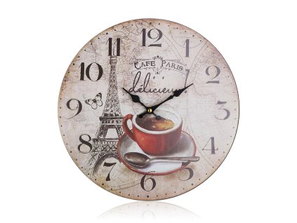 hodiny nástěnné pr.34cm CAFE PARIS 35 24003