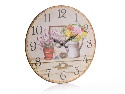 hodiny nástěnné pr.34cm FLOWER 35 24005
