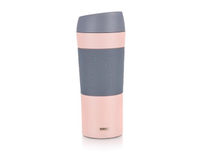 termohrnek 400ml MATTY nerez/silikon RŮŽ