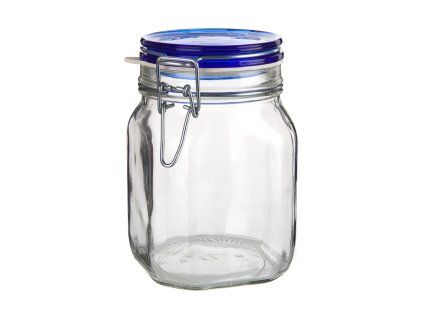 dóza hermetická 1000ml skl.s patentním uzávěrem FIDO Blue