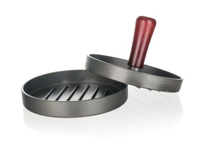 tvořítko na hamburgery pr.12cm Al+dřev.madlo