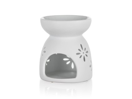 aromalampa  8x9cm VLOČKY BÍ porcelánová
