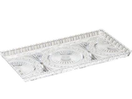 podnos 34x17cm, dez.nový, KRYSTAL, brus, plast AD