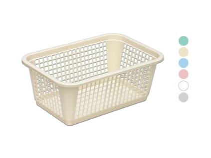 košík MIKRO 17x10x25,5cm, mix barev, plast