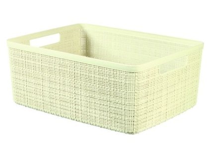 košík 36x28x15cm JUTE M, CURVER, béžový, plast