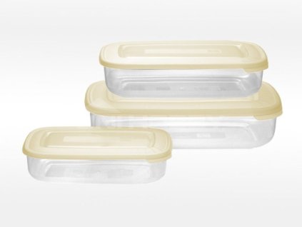 box-sada 3ks, 3,0l, 1,88l, 0,93l, obd. bílý, FAMILY, plast
