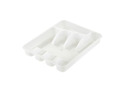 příborník 38x32(50)x7,5cm, bílý, nastav. 5přihr.,plast