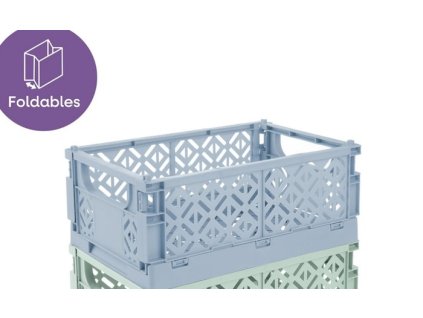 přepravka-box  9,6l FRITZI L, sev.šedá, skladací, 35x23x14cm, plast