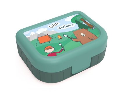box  1,00l, svačina, zel. MEMORY KIDS, IML, 17x13x6cm, plast