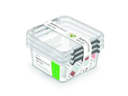 antibakter.box  0,85 l -sada-3ks, 15x15x 9cm,transp.plast