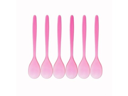 lžíce 6ks káva 14cm, sada, MIX BAREV, transp.plast