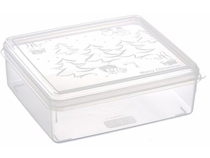 box  2,50l vánoční, 23x23x7,5cm, transp.plast
