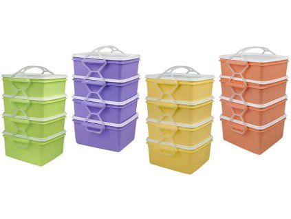 jídlonosič 4D (3x1,2l+1,4l) KOMBI, ČTVERCOVÝ, plast
