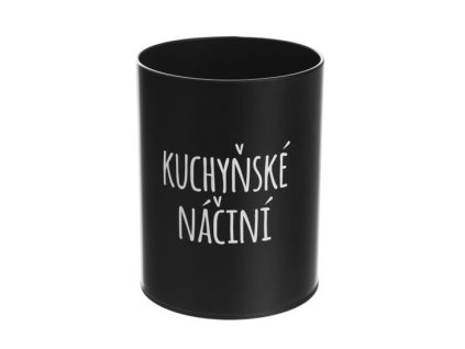dóza plech. d13x17cm, KUCH.NÁČINÍ, BLACK, plech