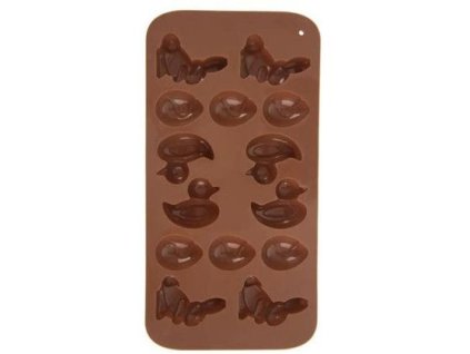 forma Velikonoce 14, silikon 20,5x10,5x1,5cm, hnědá