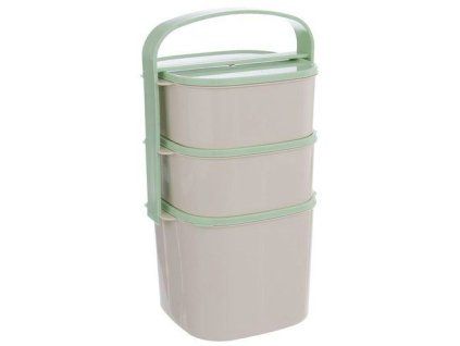 jídlonosič 3D (1x2,0l+2x1,15l) ALMI plus, čtverc., plast