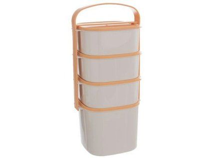jídlonosič 4D (1x2,0l+3x1,15l) ALMI plus, čtverc., plast