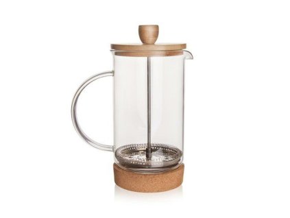 konvice 0,40l CORK, COFFEE MAKER, sklo/NR/bambus