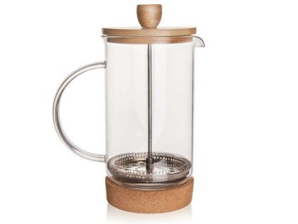 konvice 1,00l CORK, COFFEE MAKER, sklo/NR/bambus