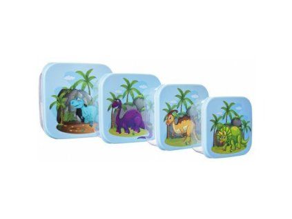 box-sada 4ks-CHILD, DINOSAURUS, svačina (2, 0,6, 0,45, 0,3l), plast