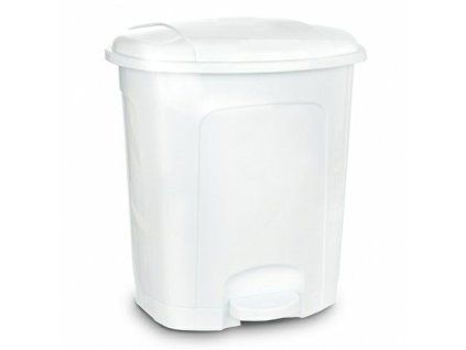 koš odp.30l pedál 38x36x48cm, bílý, plast