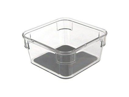 organizér  9,4x9,4x4,8cm GREY, transp.plast