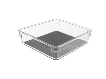 organizér 16,3x16,3x4,8cm GREY, transp.plast