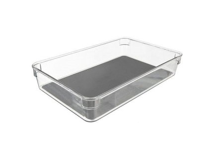 organizér 24x16,2x4,8cm GREY, transp.plast