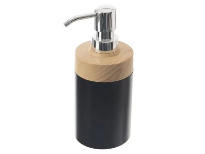 dávkovač 0,38l mýdla BLACK Limp, d7x17,5cm, plast