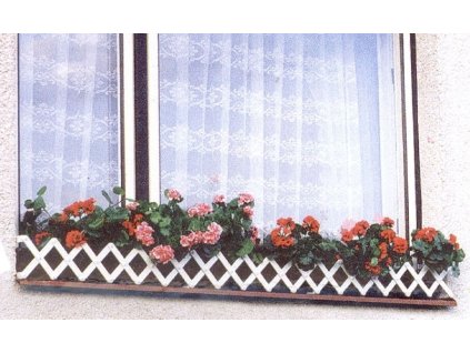 zahrádka okenní BÍLÁ 70-80cm, plast