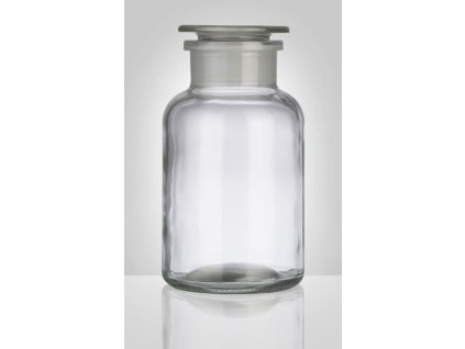 dóza-prachovnice 1000ml-kul.čirá, zabr.víko, sklo