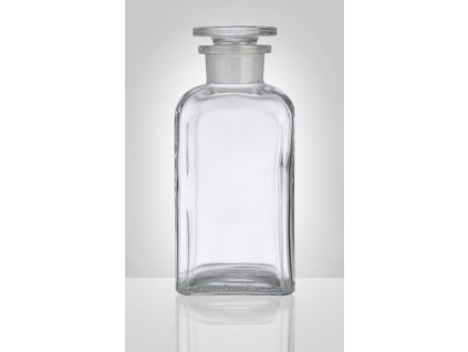 dóza-prachovnice  250ml-hran.čirá, zabr.víko, sklo